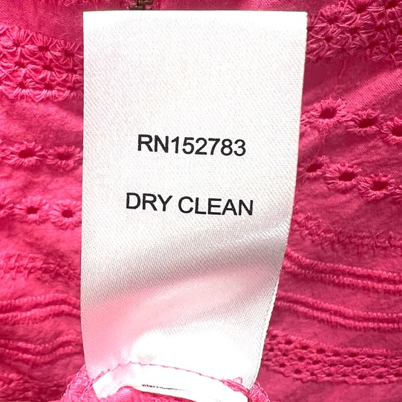 HALEY & THE HOUND Pink Eyelet Cap Sleeve Peplum Top Blouse Size XS - Picture 8 of 9